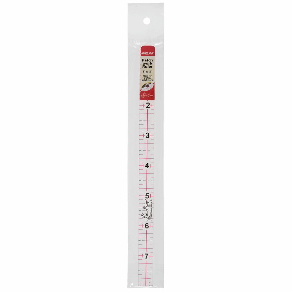 Sew Easy Rectangle Patchwork Ruler (8 x 0.5in)