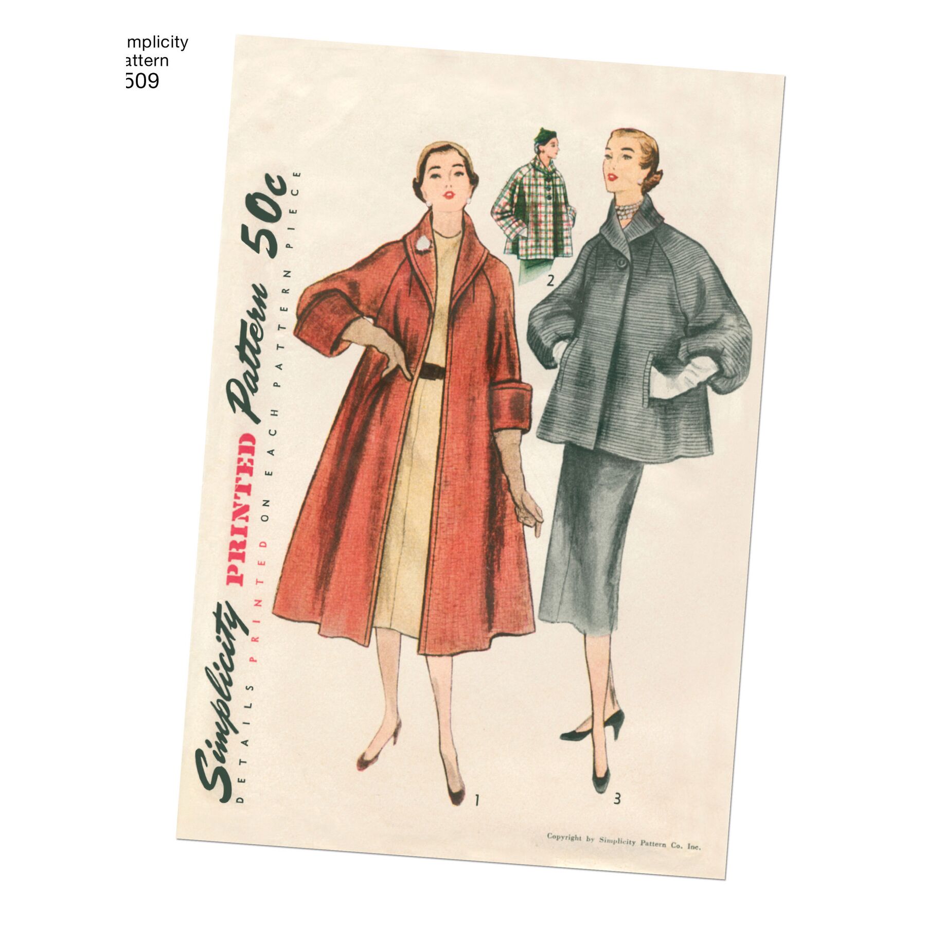 1950s Simplicity 1906 Slim Coat And Dress Ensemble Vintage Sewing Pattern Size 12 Bust 32 Lined Coat - Canada