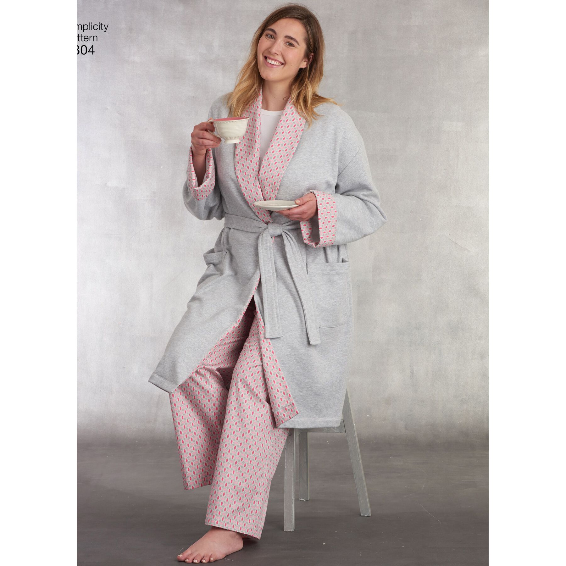 Simplicity Sewing Pattern 8804 Women's Plus Size & Men's Robe and Pants