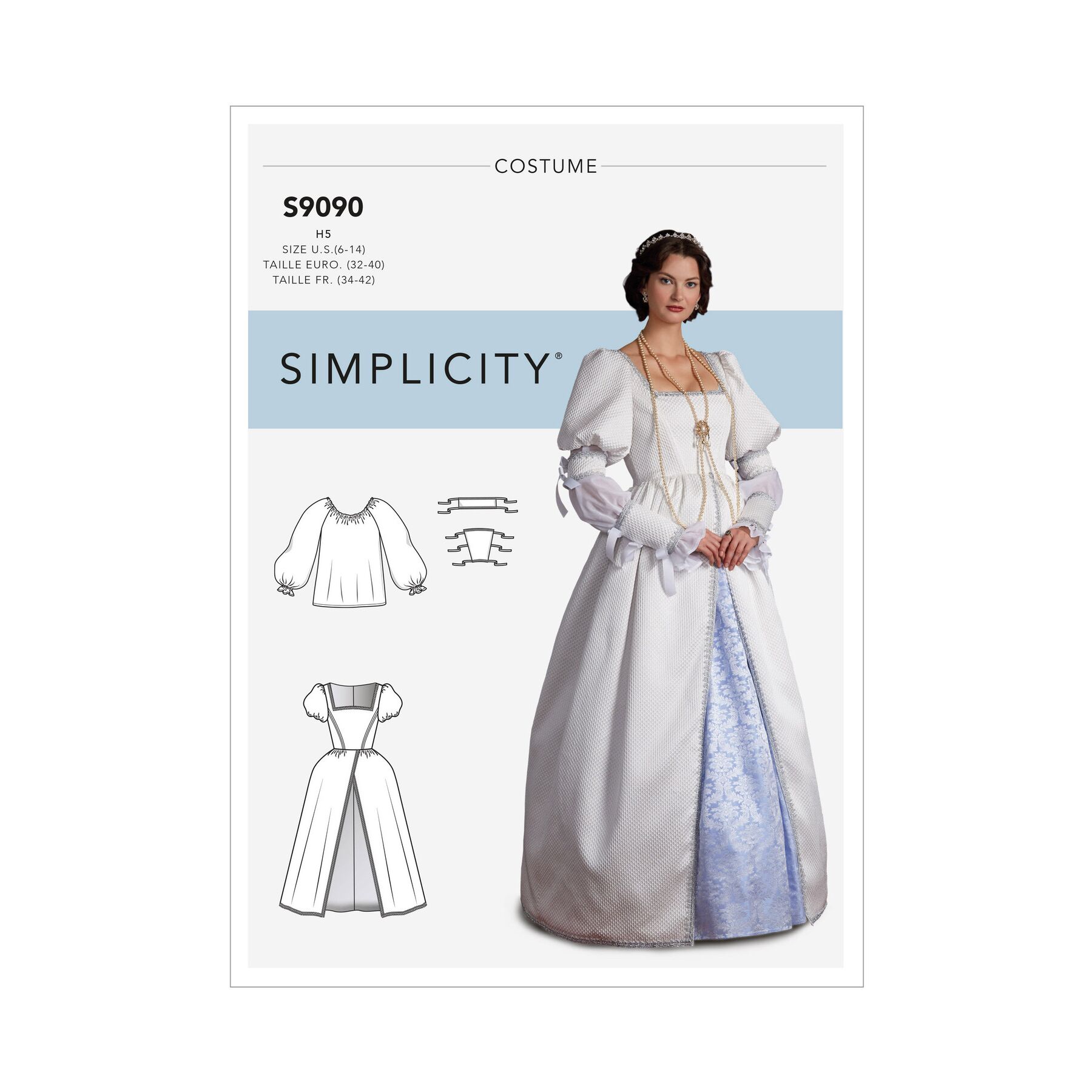 Simplicity Sewing Pattern S9090 Misses' Historical Renaissance Costume
