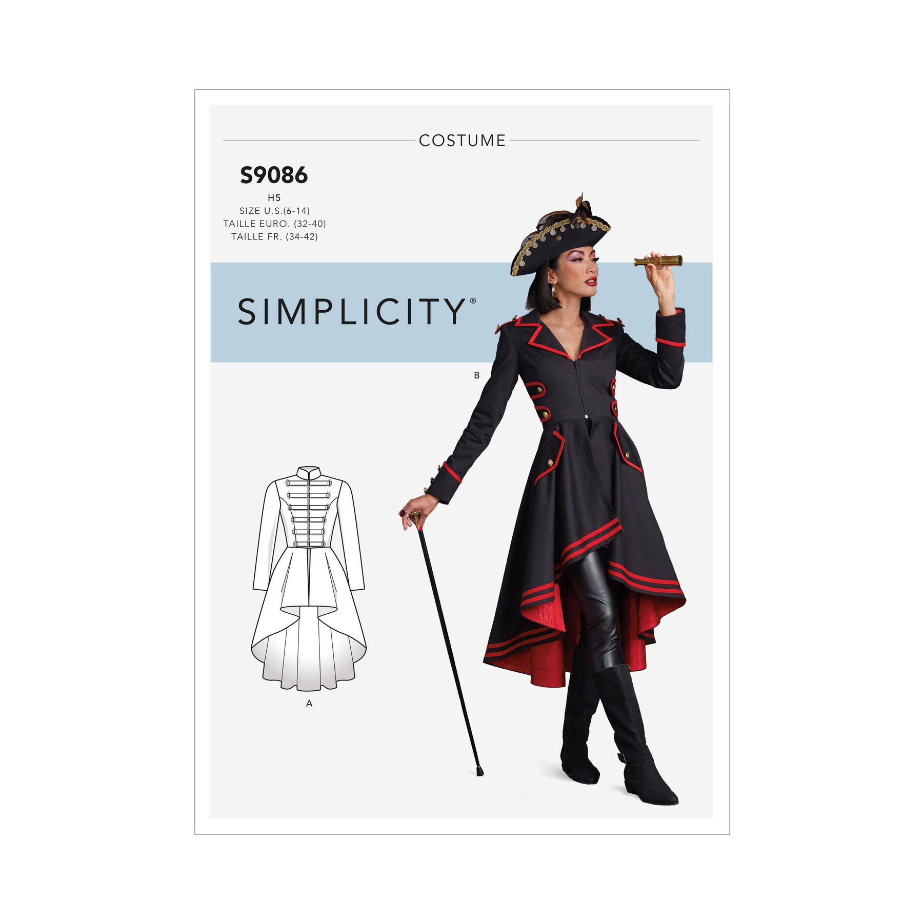 Simplicity Sewing Pattern S9086 Misses' Steampunk Costume Coats