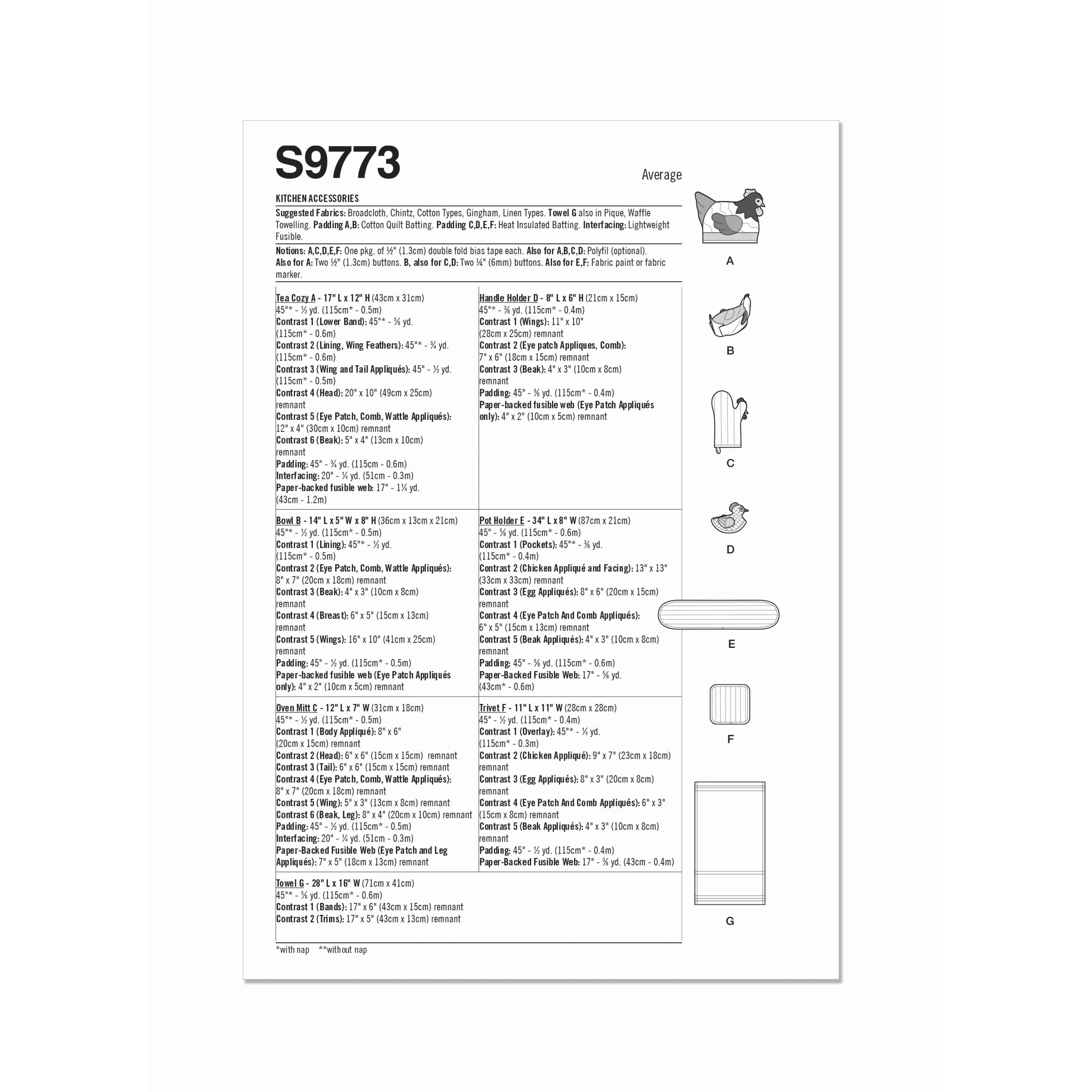Simplicity Sewing Pattern S9775 Unisex Tabards, Capes and Heraldic Shields